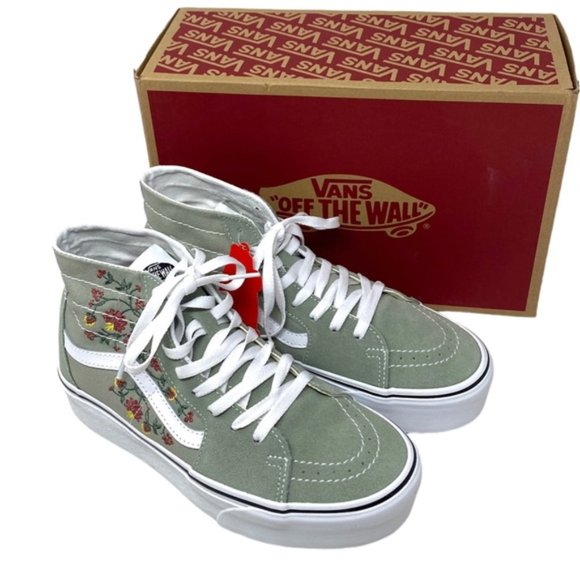 VANS Sk8-Hi Tapered Shoes Platform Women Floral Desert Suede Canvas VN0A7Q5PUDP - Picture 5 of 9